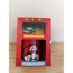 Nintendo- Coffret Mug porte-clé et sous verre- Mario